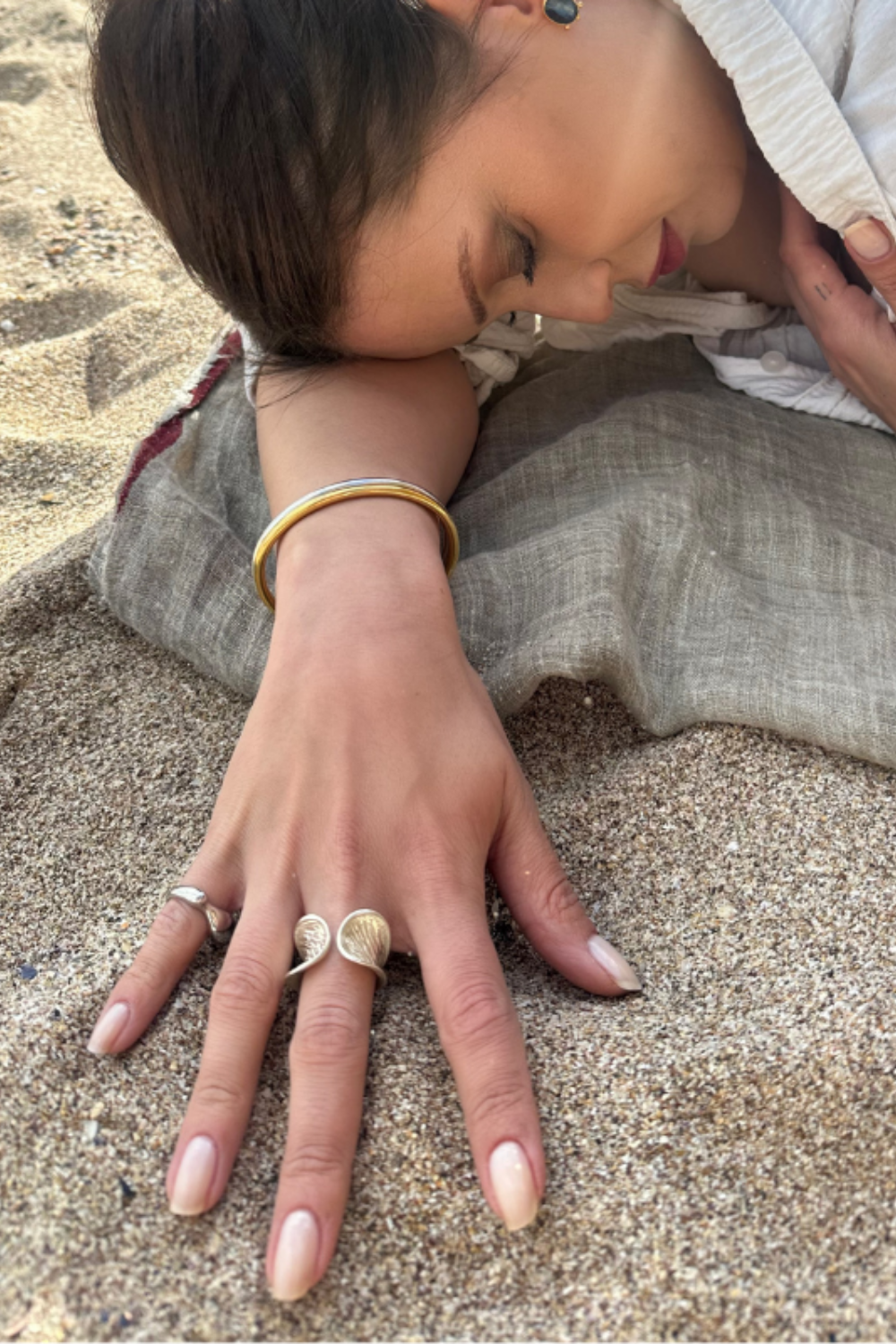 Manus In Mano-Branco Gümüş Yüzük-Yüzük-3-Milagron.com