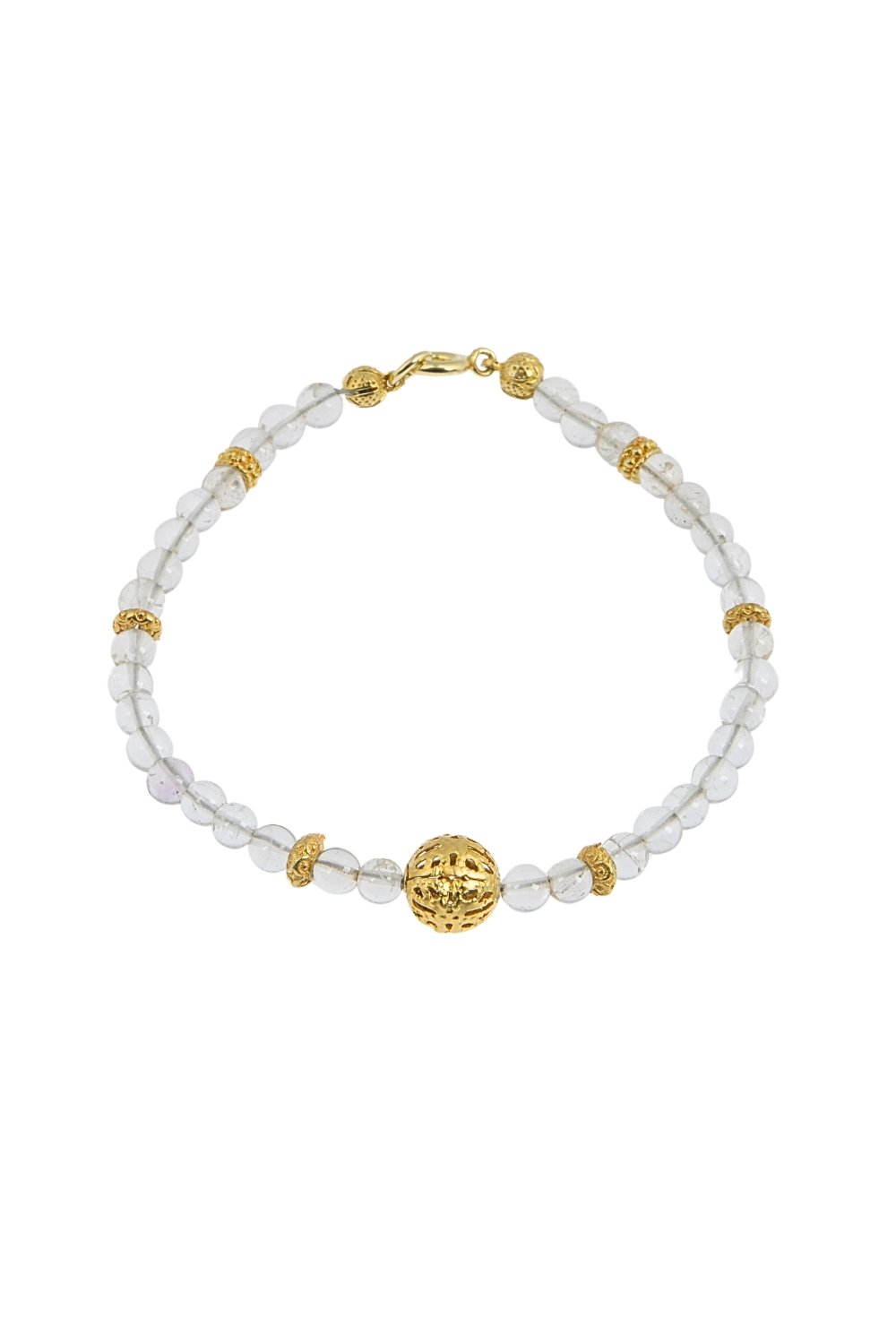 Manus In Mano-Bronn Berrak Kuvars Doğal Taş Bileklik - Hava Elementi-Bileklik-1-Milagron.com