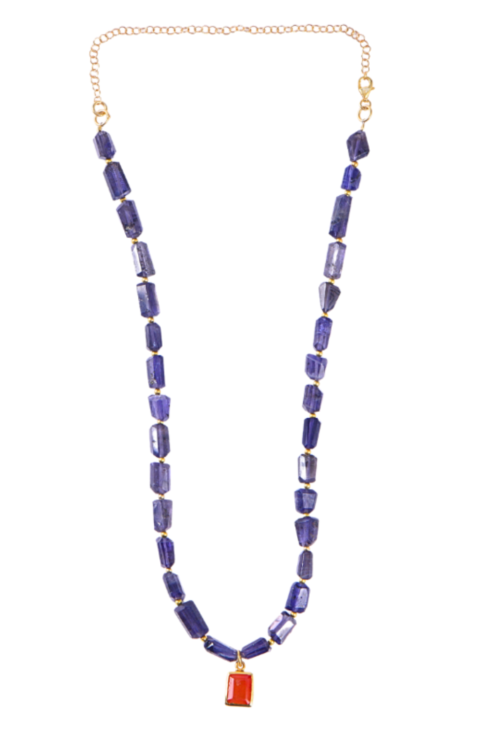 Manus In Mano-Calera İyolit Doğal Taş Gümüş Kolye-Kolye-1-Milagron.com