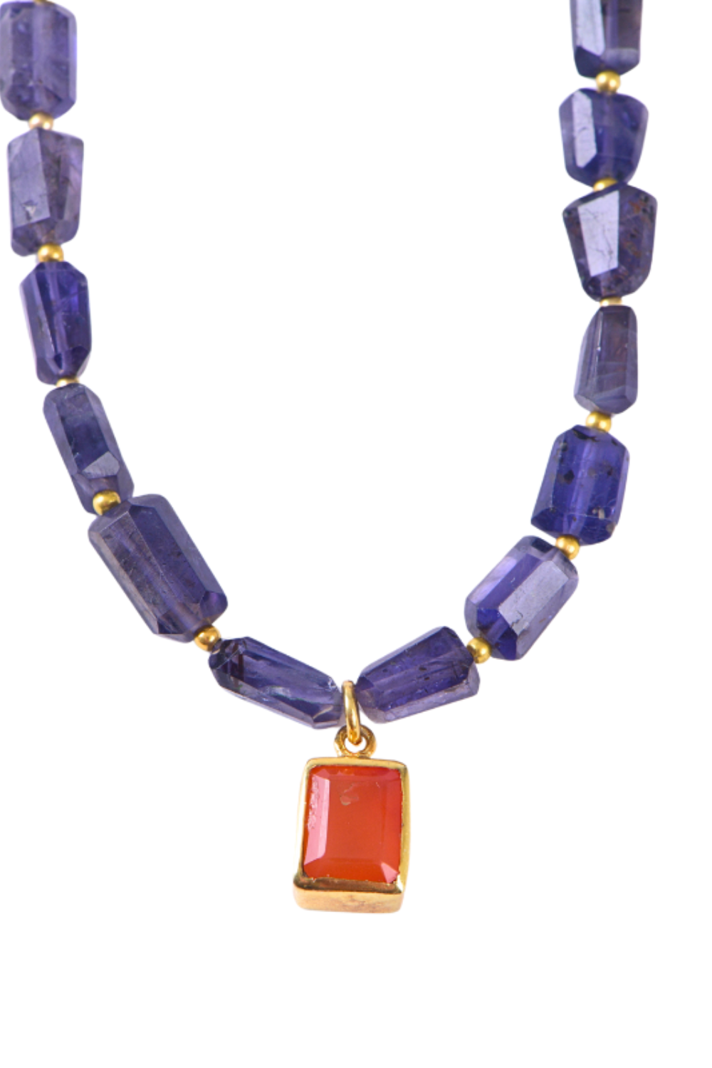 Manus In Mano-Calera İyolit Doğal Taş Gümüş Kolye-Kolye-2-Milagron.com