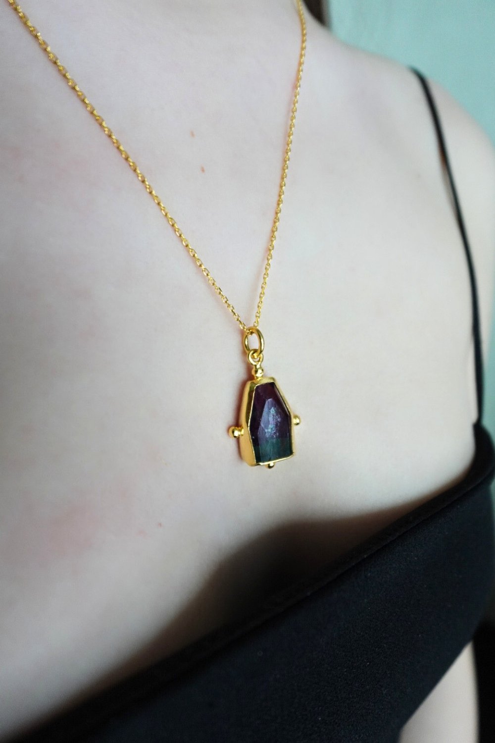 Manus In Mano-Flora Florit Doğal Taş Gümüş Kolye - Hava Elementi-Kolye-3-Milagron.com