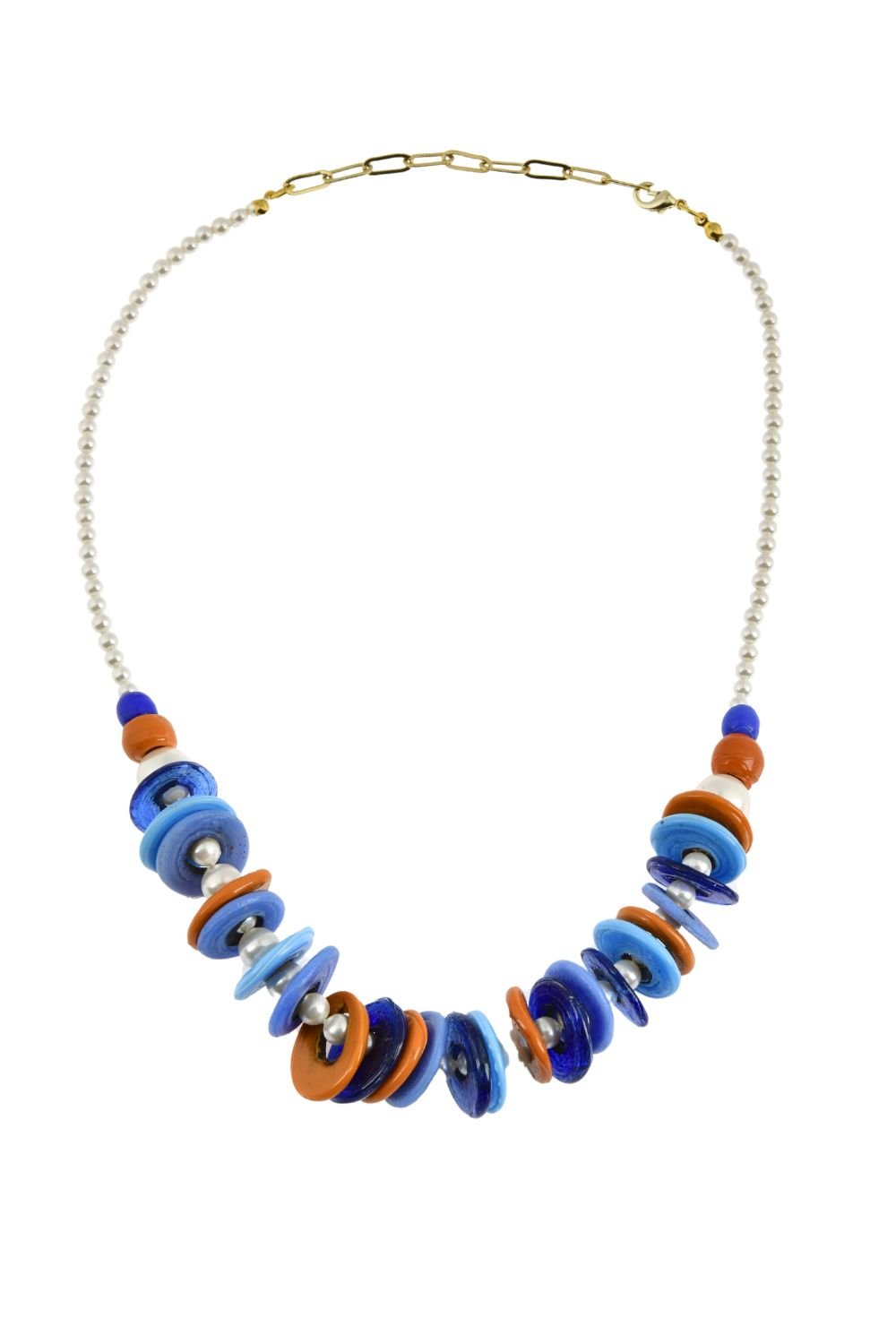 Manus In Mano-Katerin İnci Ve Cam Pirinç Kolye-Kolye-1-Milagron.com