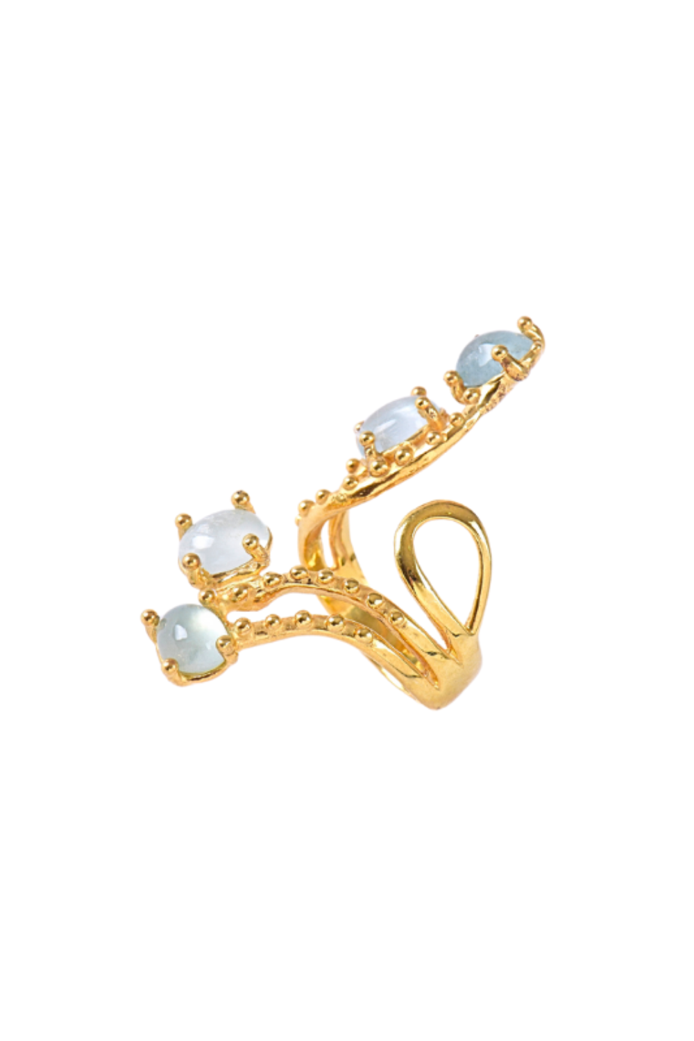 Manus In Mano-Neiva Akuamarin Otantik Gümüş Yüzük-Yüzük-2-Milagron.com