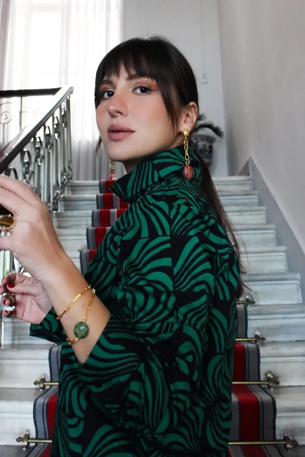 Manus In Mano-Niva Çift Tur Opal Taş Gümüş Bilezik-Bileklik-2-Milagron.com