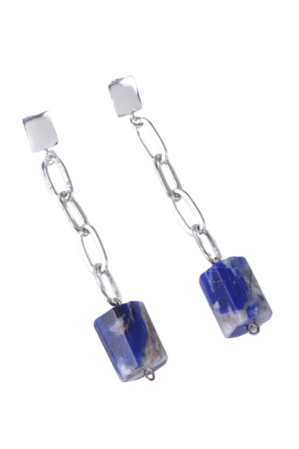 Manus In Mano-Odivelas Lapis Taş Gümüş Zincir Küpe-Küpe-1-Milagron.com