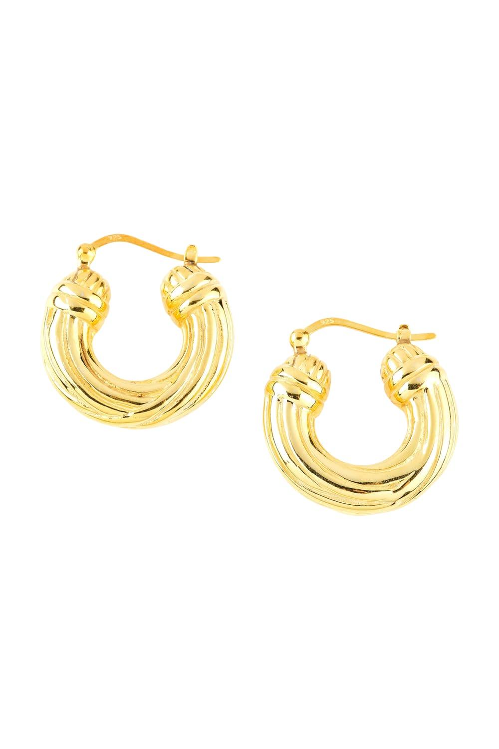 Manus In Mano-Santa Gümüş Halka Küpe-Küpe-1-Milagron.com