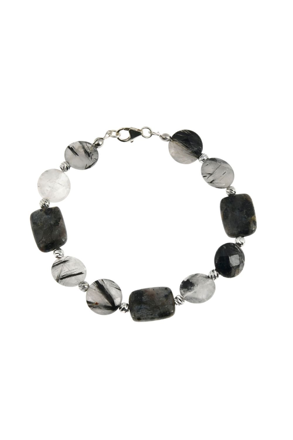 Manus In Mano-Tripoli Doğal Taş Gümüş Bileklik-Bileklik-1-Milagron.com