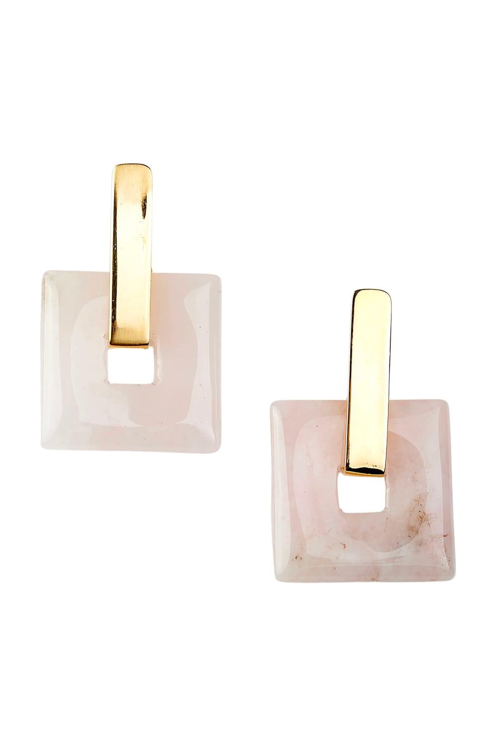 Manus In Mano-White Trezza Kuvars Taş Gümüş Küpe-Küpe-1-Milagron.com