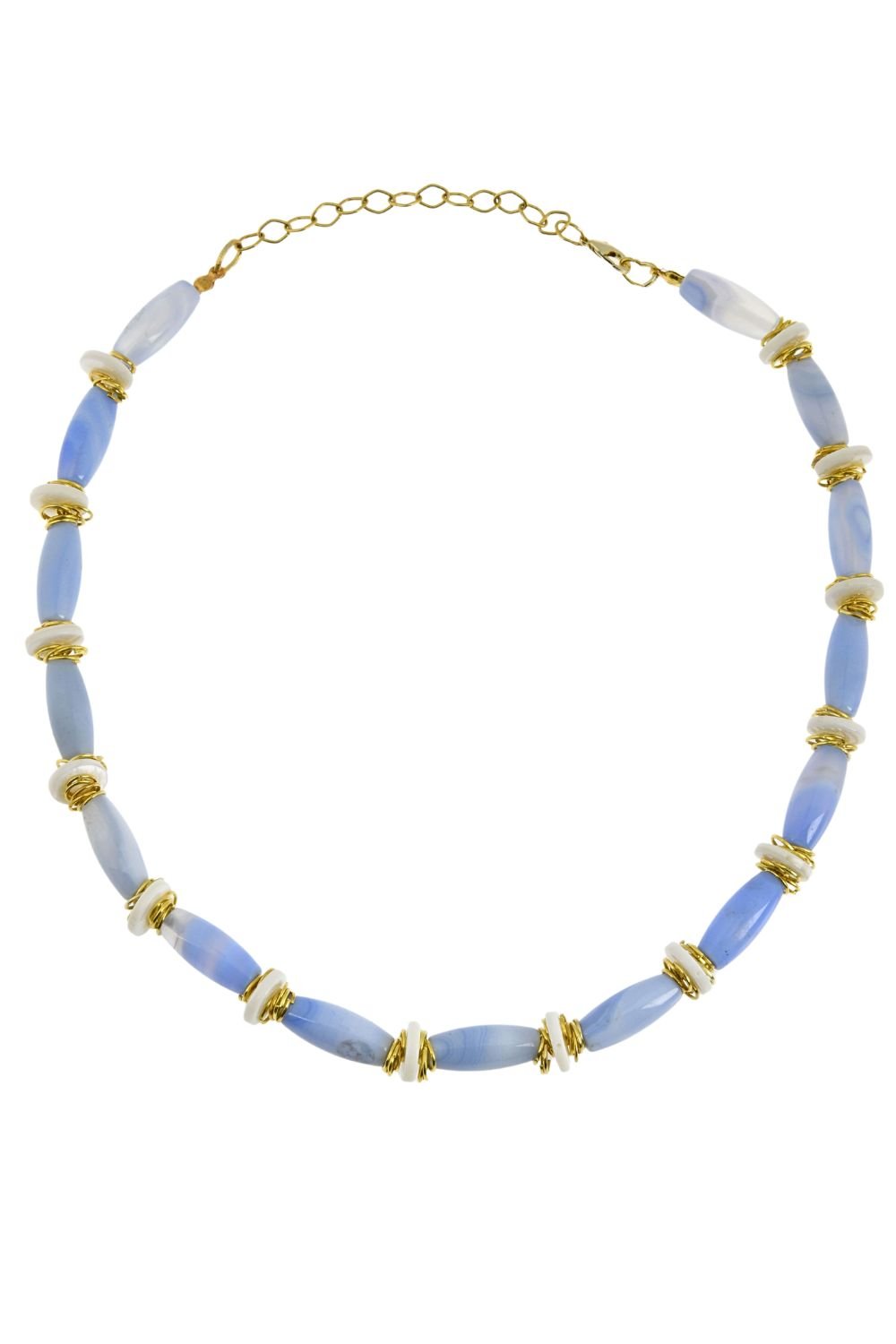 Manus In Mano-Yanya Doğal Taş Pirinç Kolye-Kolye-1-Milagron.com