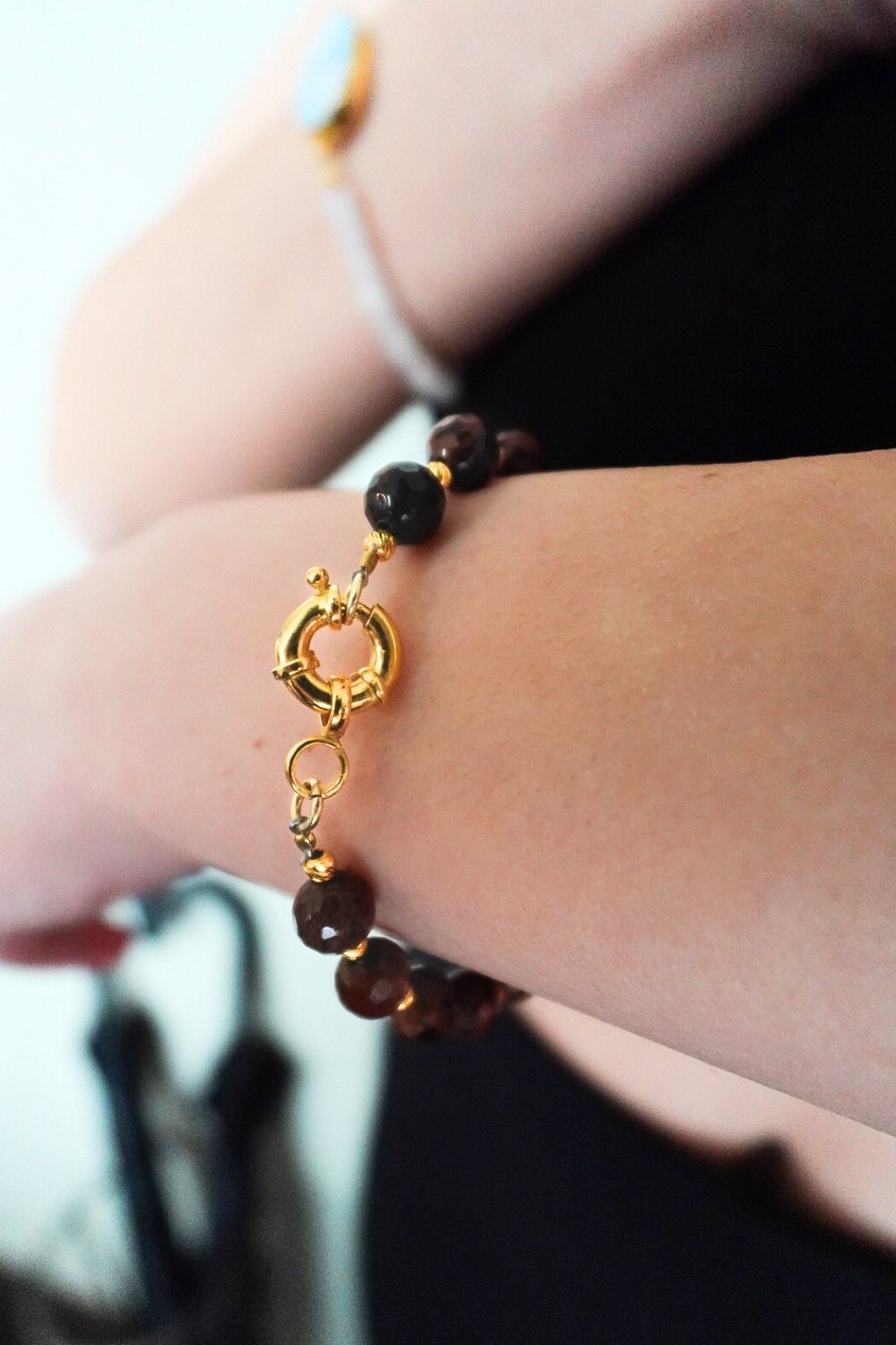 Manus In Mano-Zein Jasper Doğal Taş Gümüş Bileklik - Toprak Elementi-Bileklik-4-Milagron.com