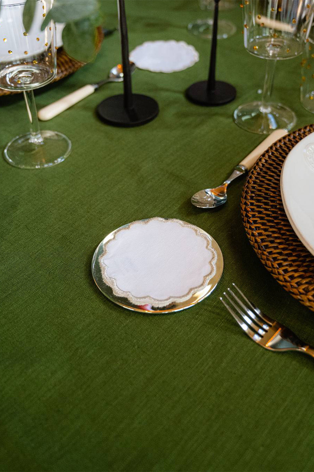 Ondulado Bardak Altlığı Gümüş 6 Parça Set - 0