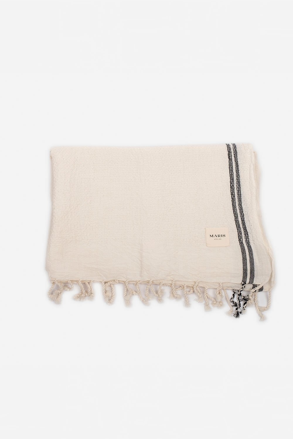 Maris Atelier-Raw Peştemal | Black-Havlu & Peştamal-1-Milagron.com