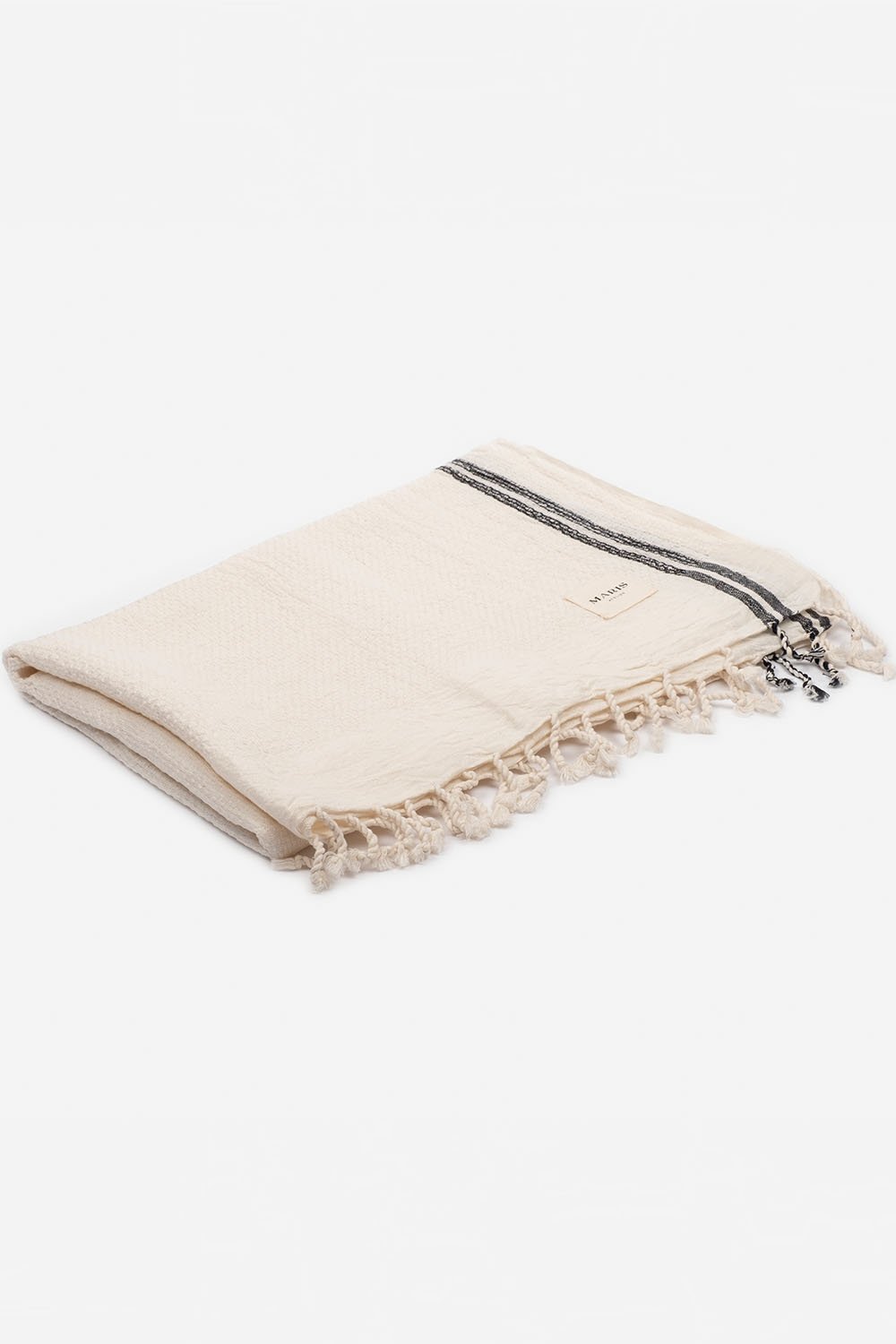 Maris Atelier-Raw Peştemal | Black-Havlu & Peştamal-2-Milagron.com