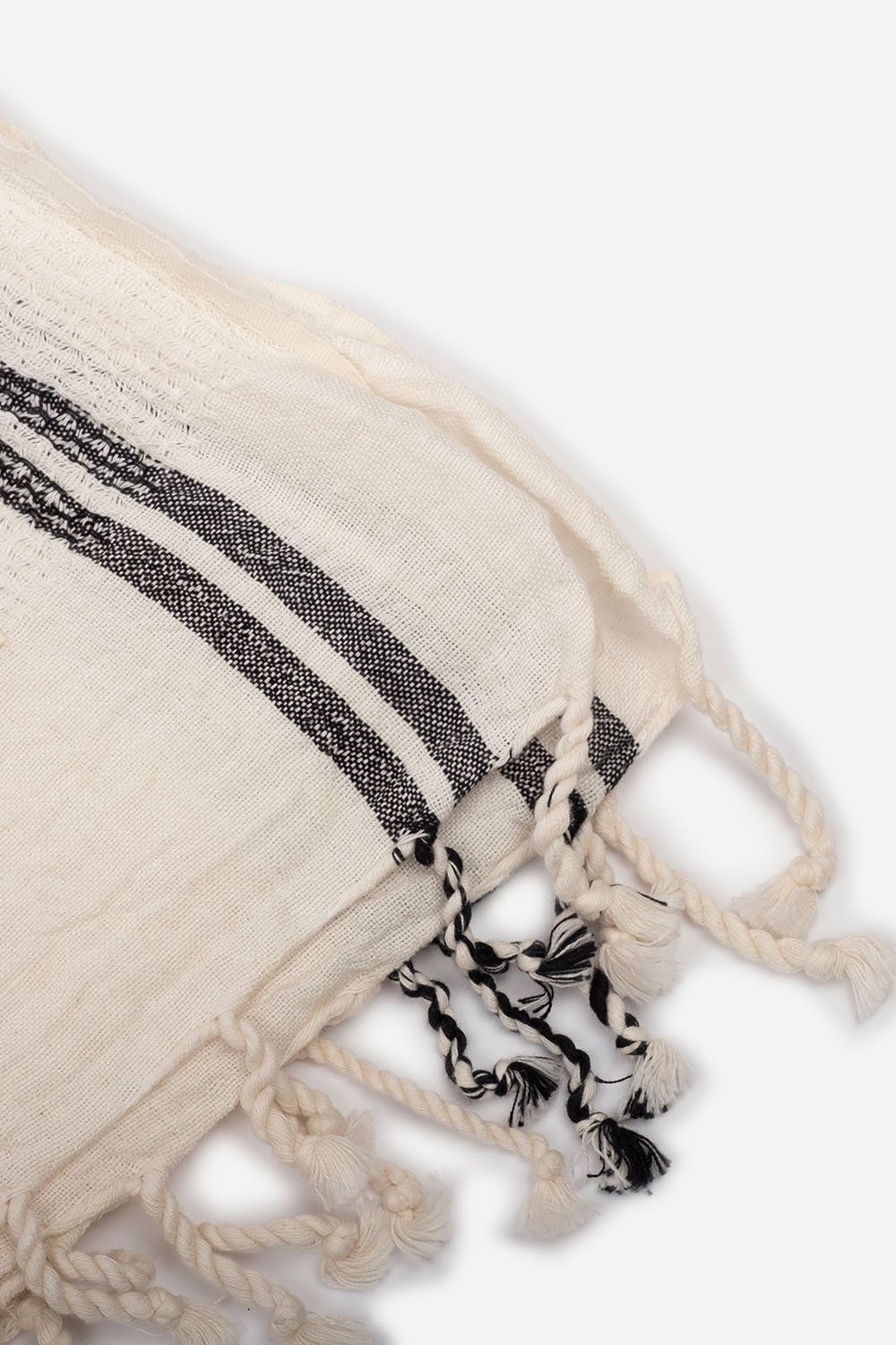 Maris Atelier-Raw Peştemal | Black-Havlu & Peştamal-3-Milagron.com