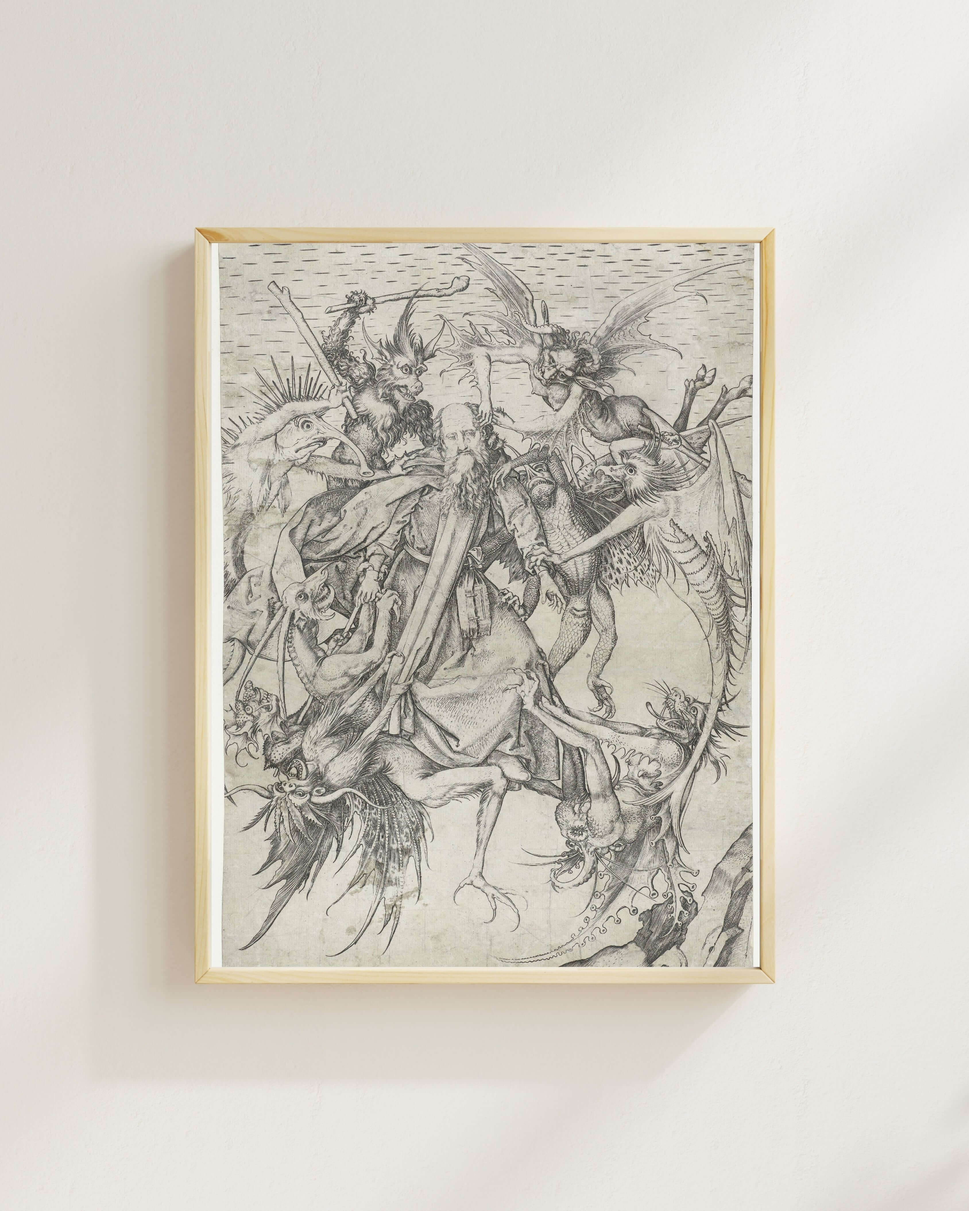 Martin Schongauer - Aziz Antonius'Un Baştan Çıkarılması
