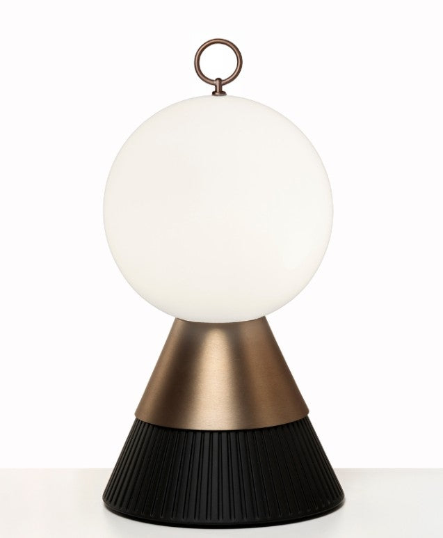 Bozu Masa Lambasi 1L Mat Si̇yah Gold Ø14X26 Cm Led 6W 3000K