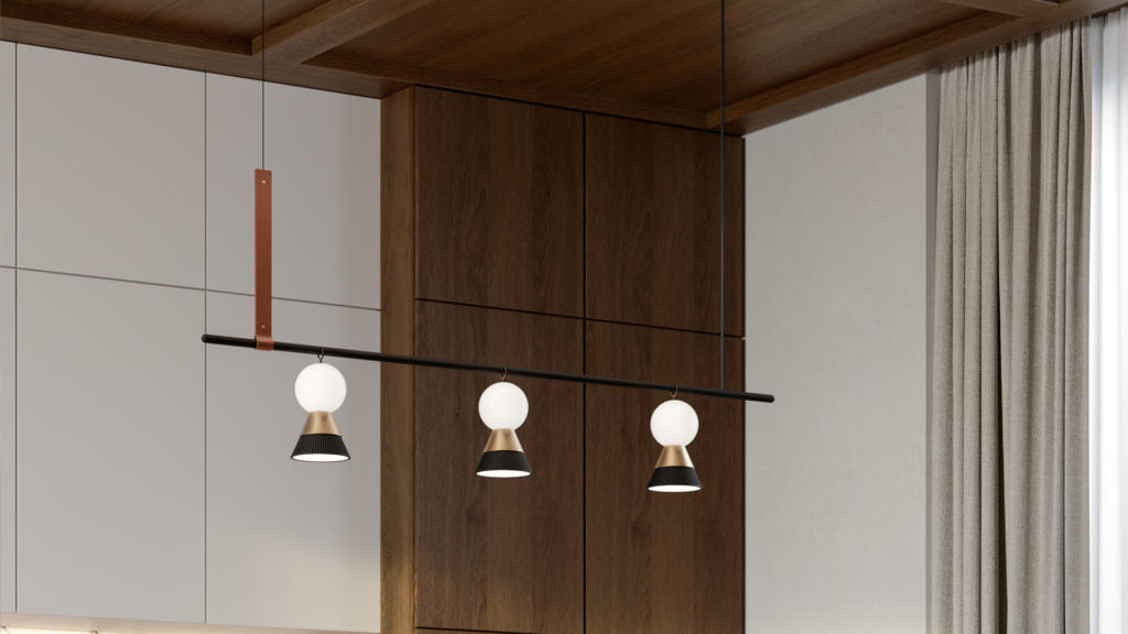 Bozu Sarkit 3L Mat Si̇yah Gold Ø160X14 H26 Cm Led 18W 3000K