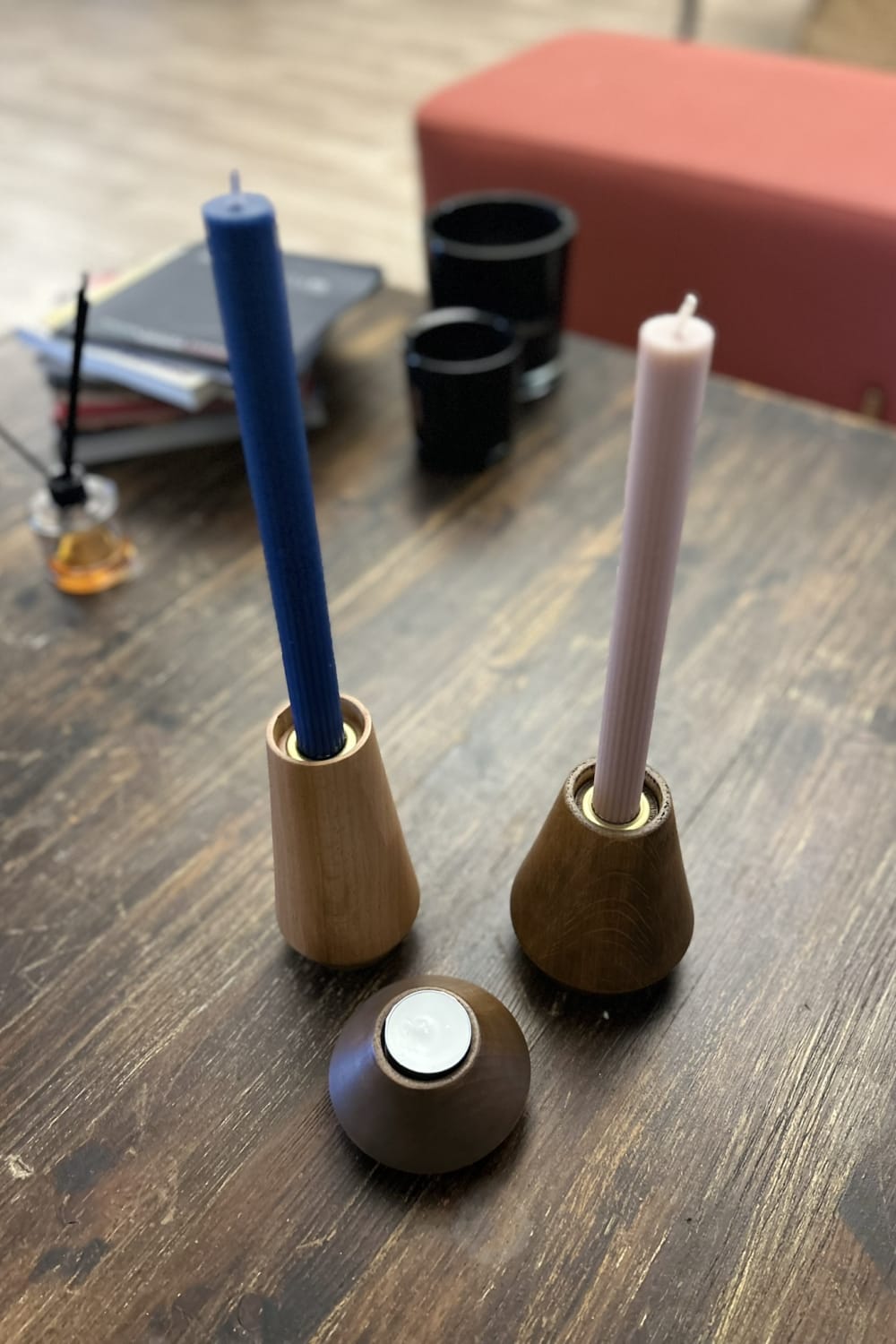 Massello Design-Conico 3'lü Ahşap Şamdan & T-light Mumluk-Mumluk & Şamdan-2-Milagron.com