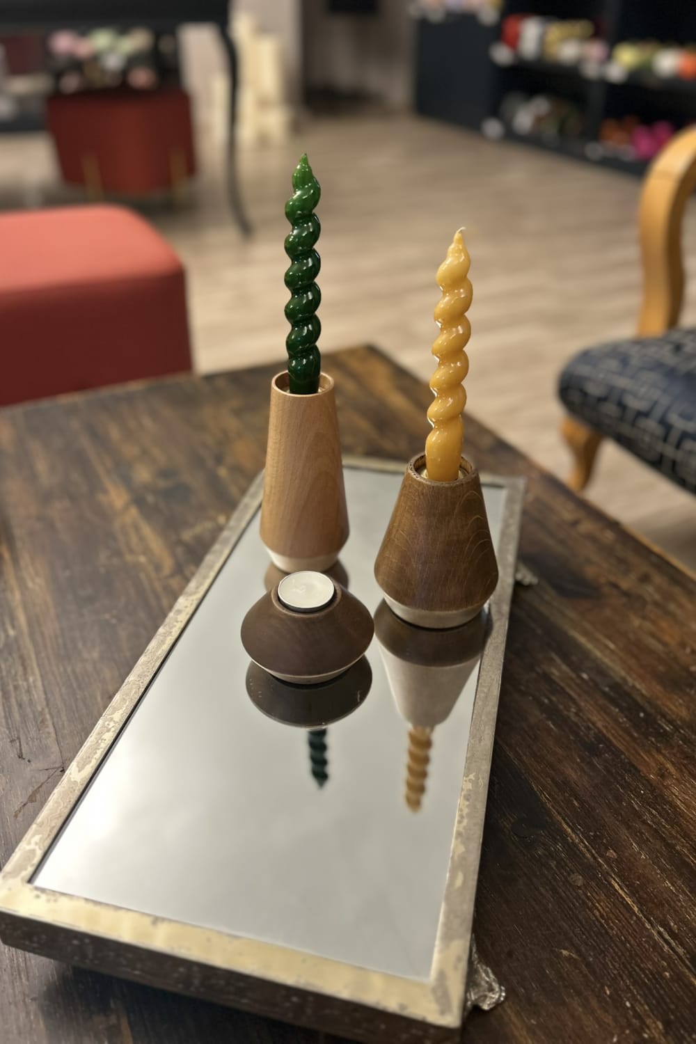 Massello Design-Conico 3'lü Ahşap Şamdan & T-light Mumluk-Mumluk & Şamdan-4-Milagron.com