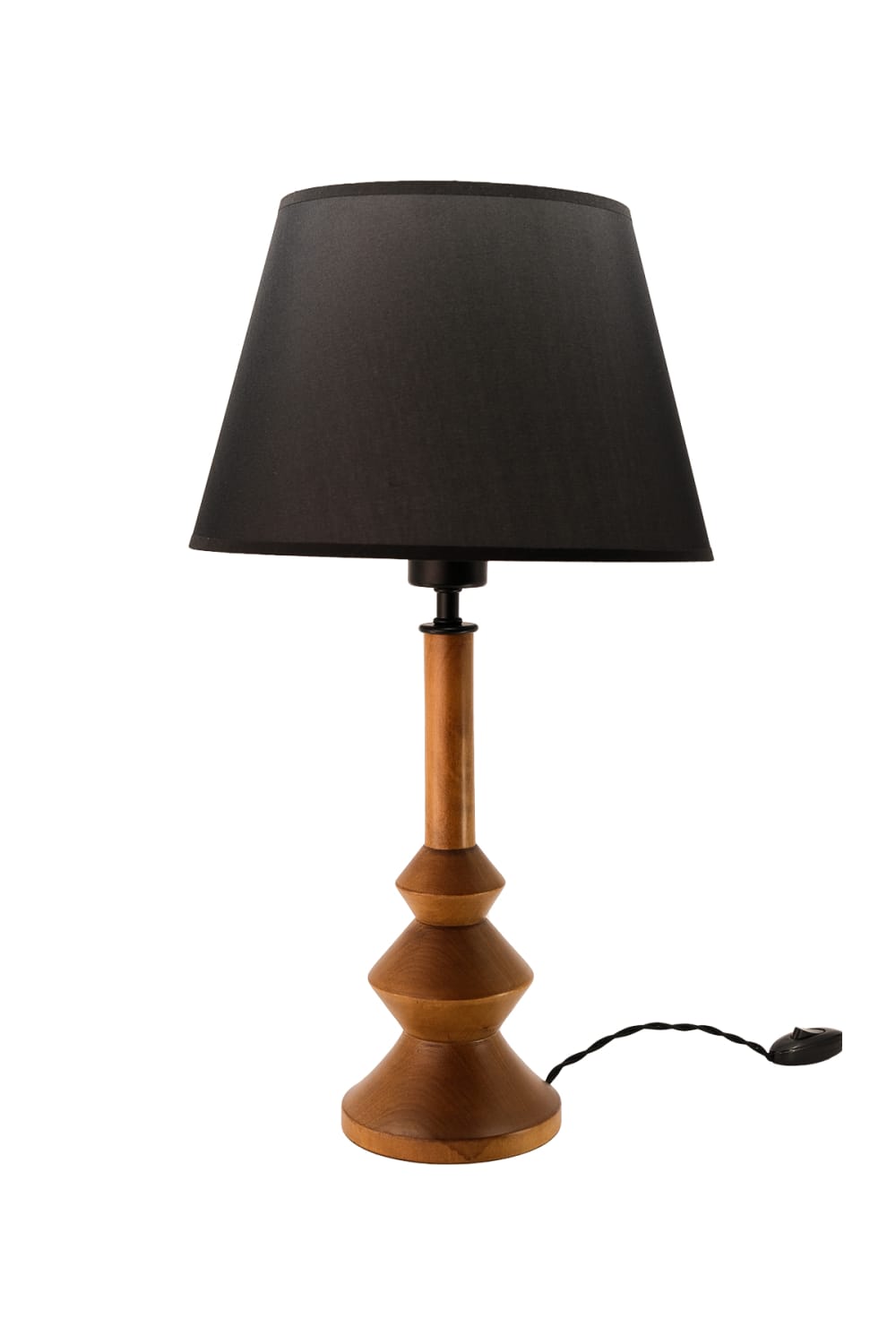 Massello Design-Elegante Ahşap Abajur Ceviz-Masa Lambası-1-Milagron.com