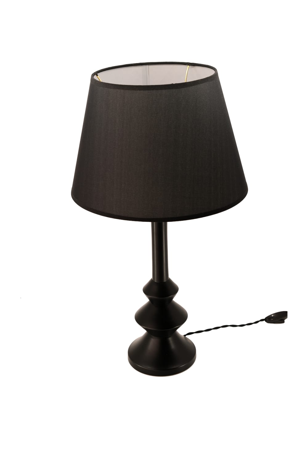 Massello Design-Elegante Ahşap Abajur Siyah-Masa Lambası-3-Milagron.com