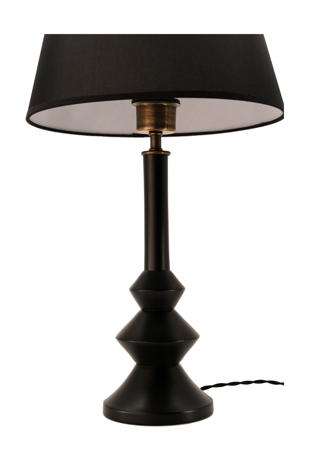 Massello Design-Elegante Ahşap Abajur Siyah-Masa Lambası-4-Milagron.com