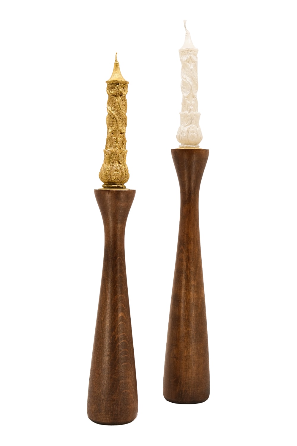 Massello Design-Jasmine 2'li Ahşap Şamdan & Mumluk-Mumluk & Şamdan-1-Milagron.com