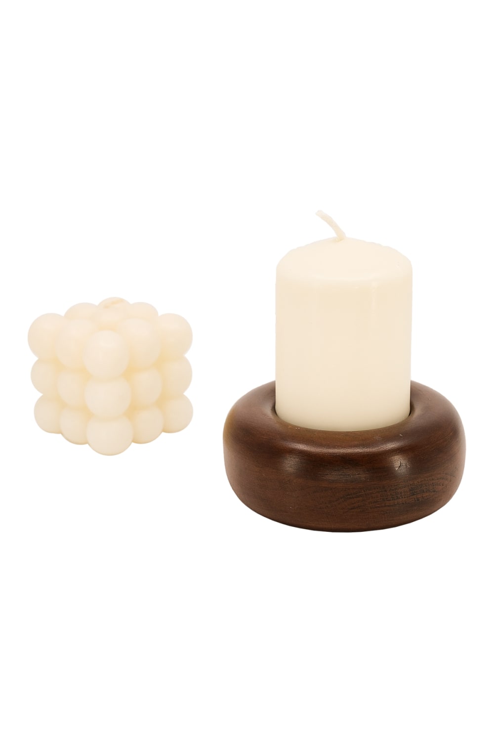 Massello Design-Ruota Ahşap T-light Mumluk-Mumluk & Şamdan-3-Milagron.com