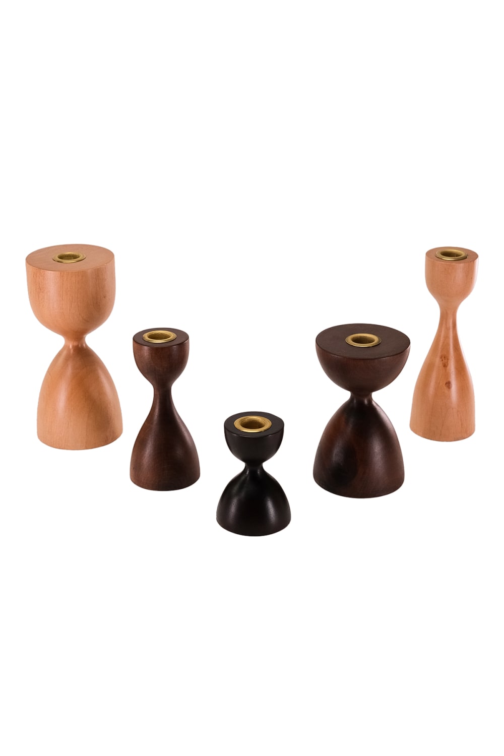 Massello Design-Tempo 5'li Ahşap Şamdan & Mumluk-Mumluk & Şamdan-1-Milagron.com