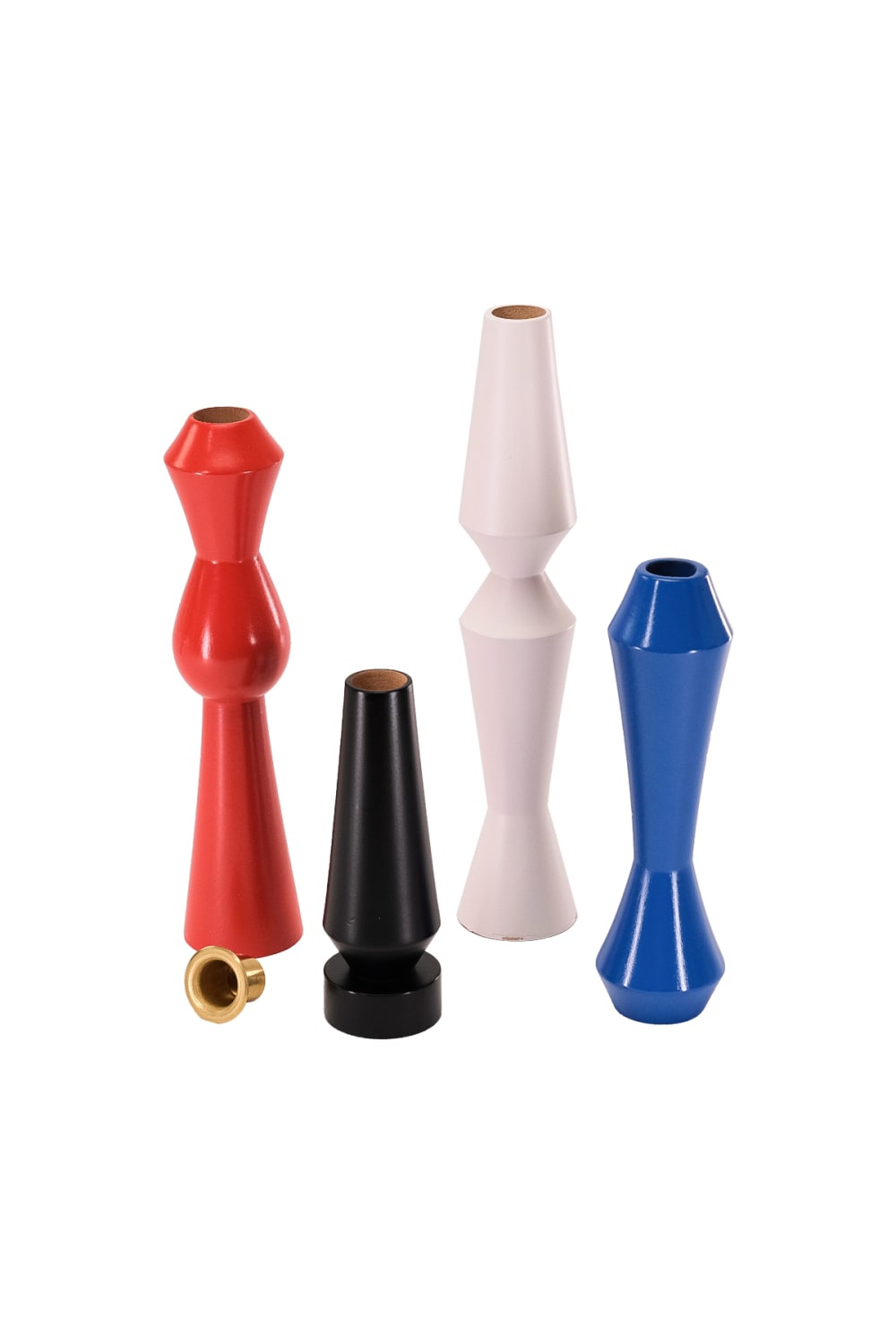 Massello Design-Unico 4'lü Ahşap Şamdan & Mumluk-Mumluk & Şamdan-1-Milagron.com