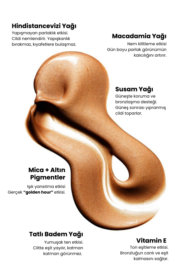 Golden Hour Işıltılı Bronzlaştırıcı Vücut Yağı 50 Ml