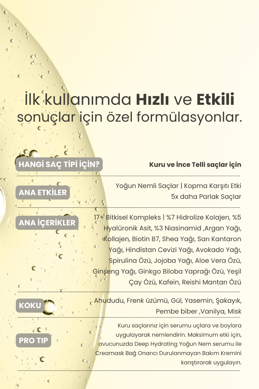 Matsu-Kuru Saçlar İçin Yoğun Nemlendirici Ve Kopma Karşıtı Deep Hydrating Saç Bakım Serumu 50 ml-Saç Serumu-5-Milagron.com