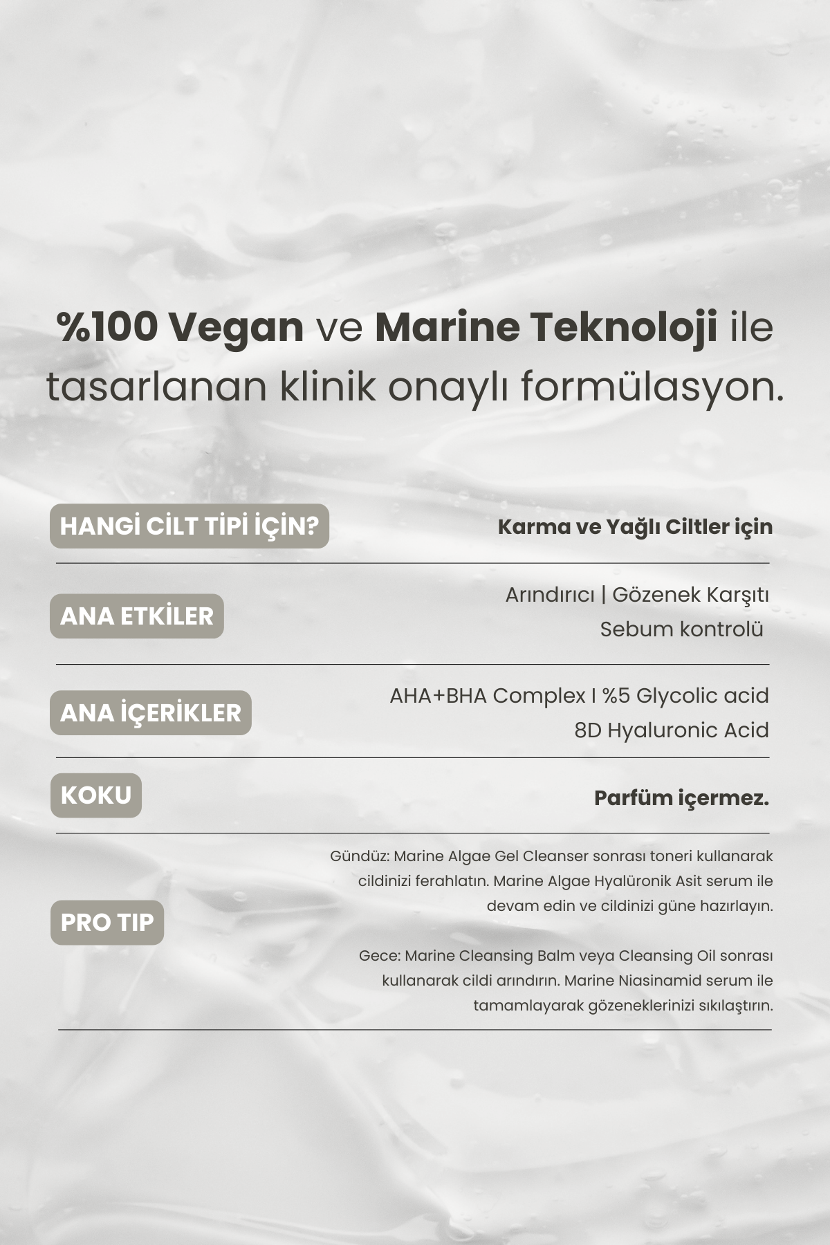 Marine Algae AHA BHA Tonik