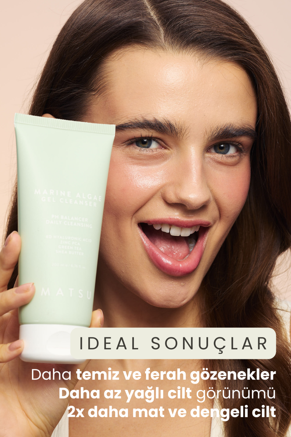 Matsu-Marine Algae, Vegan P H Dengeleyici, Günlük Jel Temizleyici 200 ml-Yüz Temizleyici-2-Milagron.com