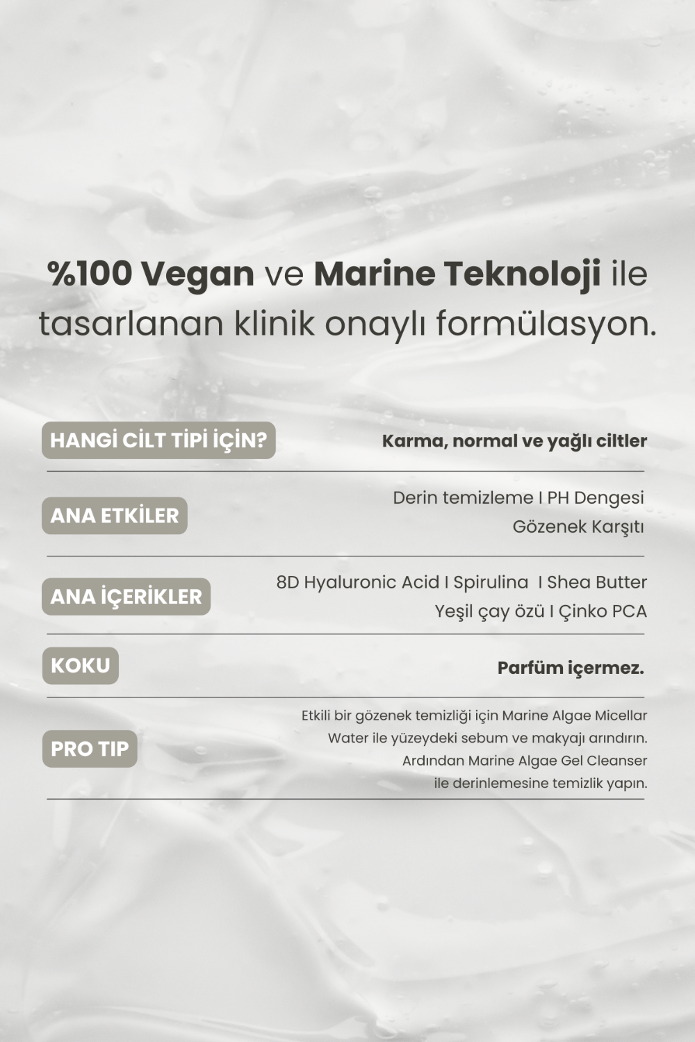 Matsu-Marine Algae, Vegan P H Dengeleyici, Günlük Jel Temizleyici 200 ml-Yüz Temizleyici-4-Milagron.com