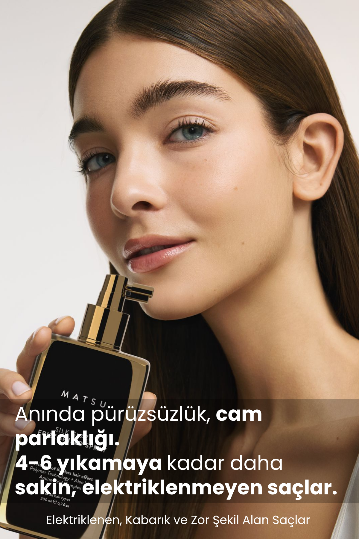 Matsu-Silk Glaze Isı Ile Aktive Olan Elektriklenme & Kabarma Karşıtı Saç Spreyi – Anti Frizz Cam Parlaklığı Etkisi-Saç Spreyi-2-Milagron.com