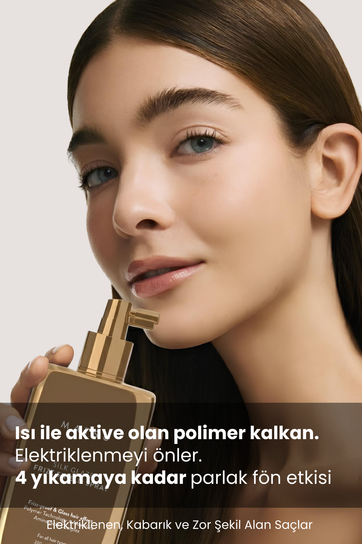 Silk Glaze Isı ile Aktive Olan Elektriklenme & Kabarma Karşıtı Saç Spreyi – Anti-Frizz Cam Parlaklığı Etkisi