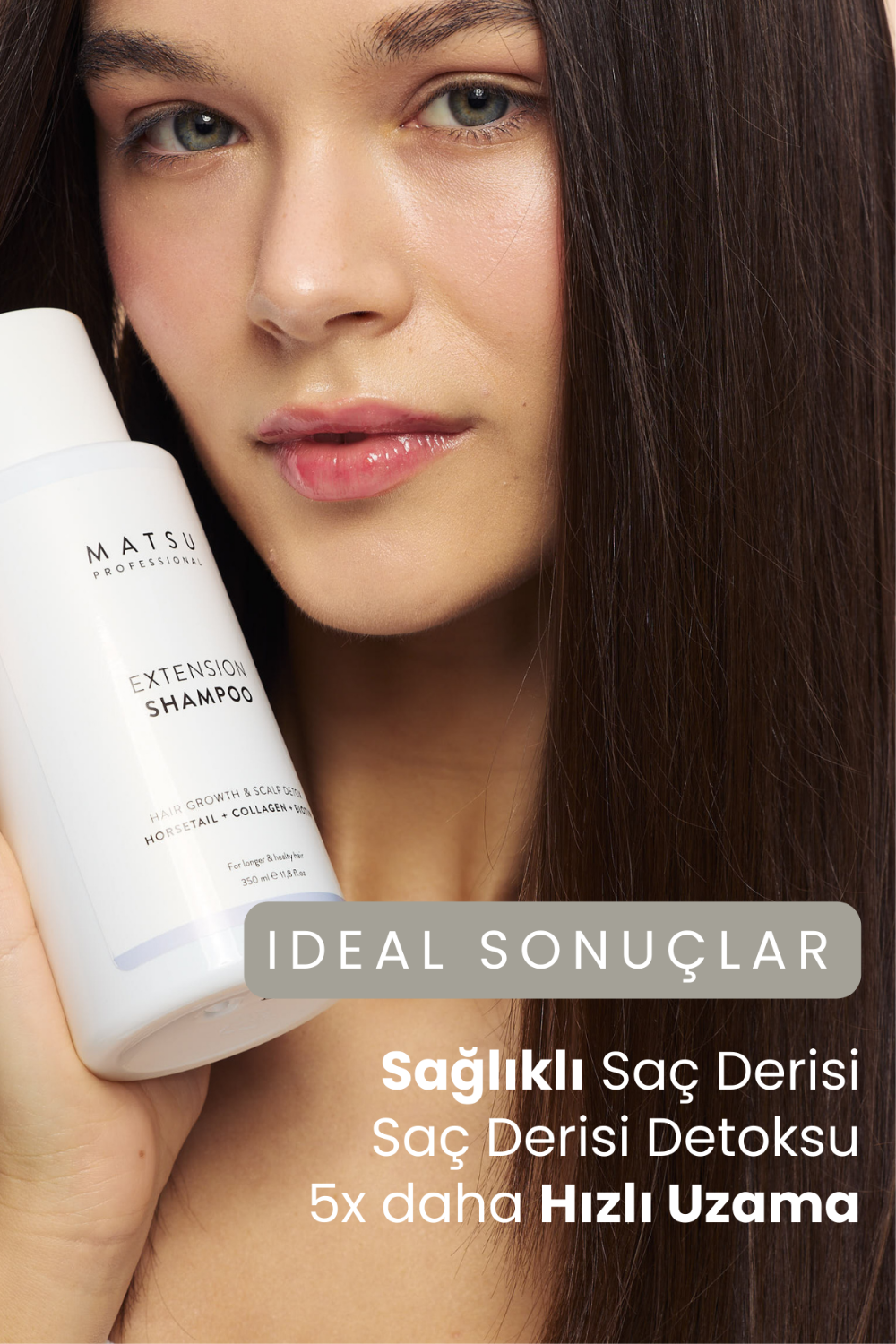 Matsu-Yavaş Uzayan Saçlar İçin Saç Derisini Güçlendiren Extension Hızlı Uzama Saç Bakım Şampuanı 350 ml-Şampuan-2-Milagron.com