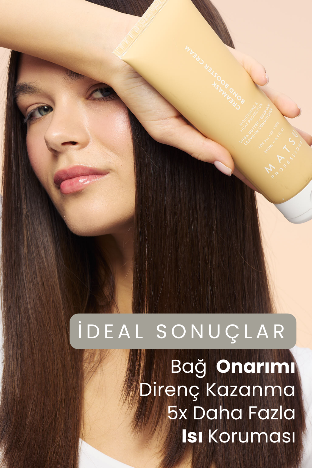 Matsu-Yıpranmış Saçlar İçin Creamask Durulanmayan Bağ Onarıcı Ve Direnç Kazandırıcı Bakım Kremi 250 ml-Saç Bakım Kremi-2-Milagron.com