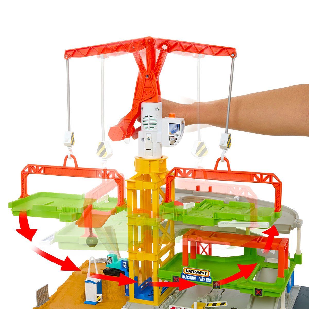 Mattel-Hpd63 Matchbox Aksiyon Sürücüleri Muhteşem İnşaat Alanı Oyun Seti-Oyuncak-3-Milagron.com