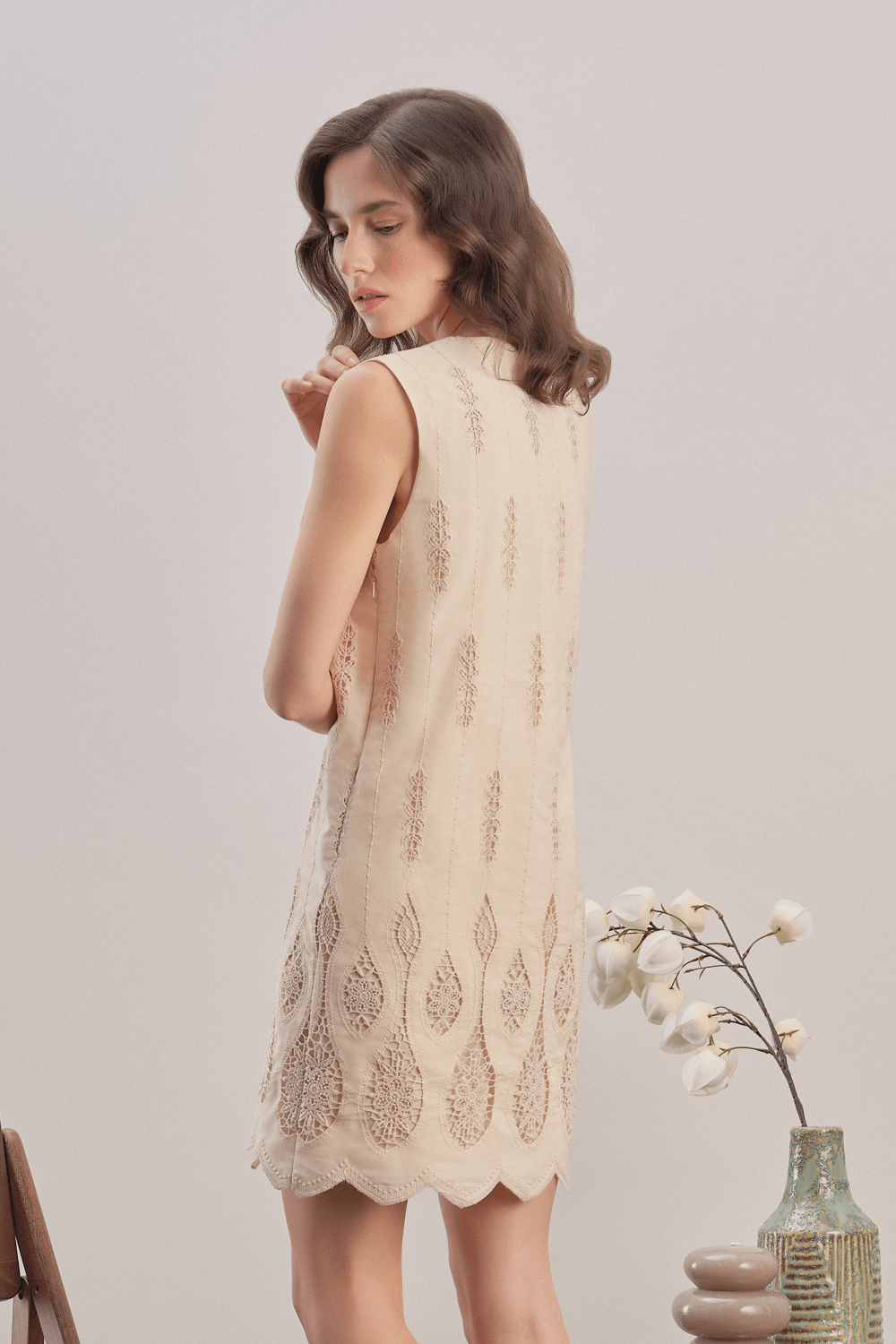 Mavlo-Boho Nakışlı Mini Elbise-Elbise-4-Milagron.com