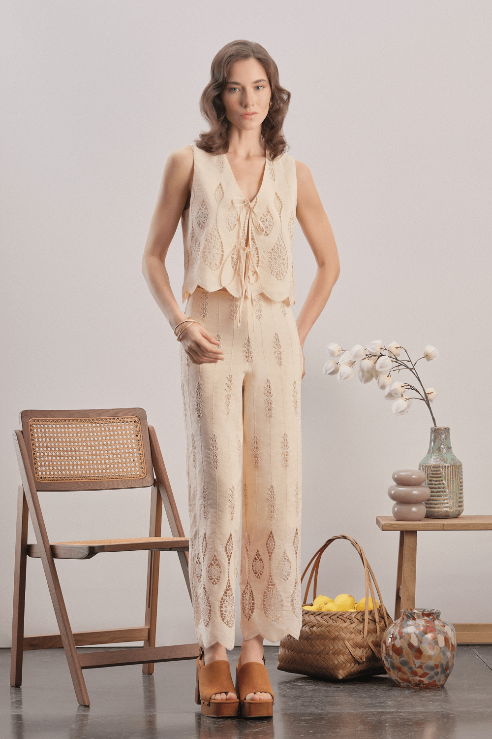 Mavlo-Boho Nakışlı Pantolon-Pantolon-1-Milagron.com