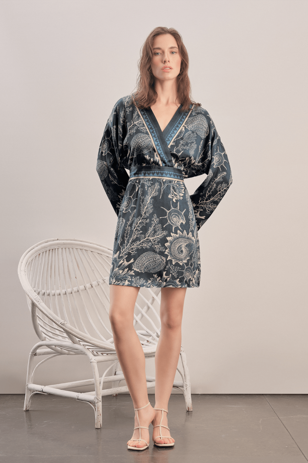 Mavlo-Marine Mini Elbise-Elbise-3-Milagron.com