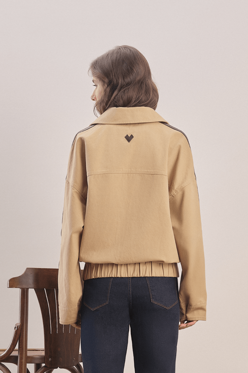 Mavlo-Urban Deri Şeritli Bomber Ceket-Ceket-4-Milagron.com