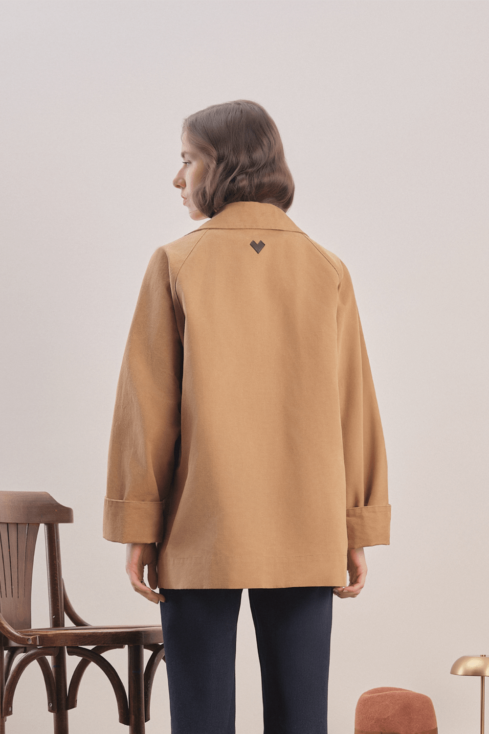 Mavlo-Urban Mumlu Kanvas Ceket / Camel-Ceket-4-Milagron.com