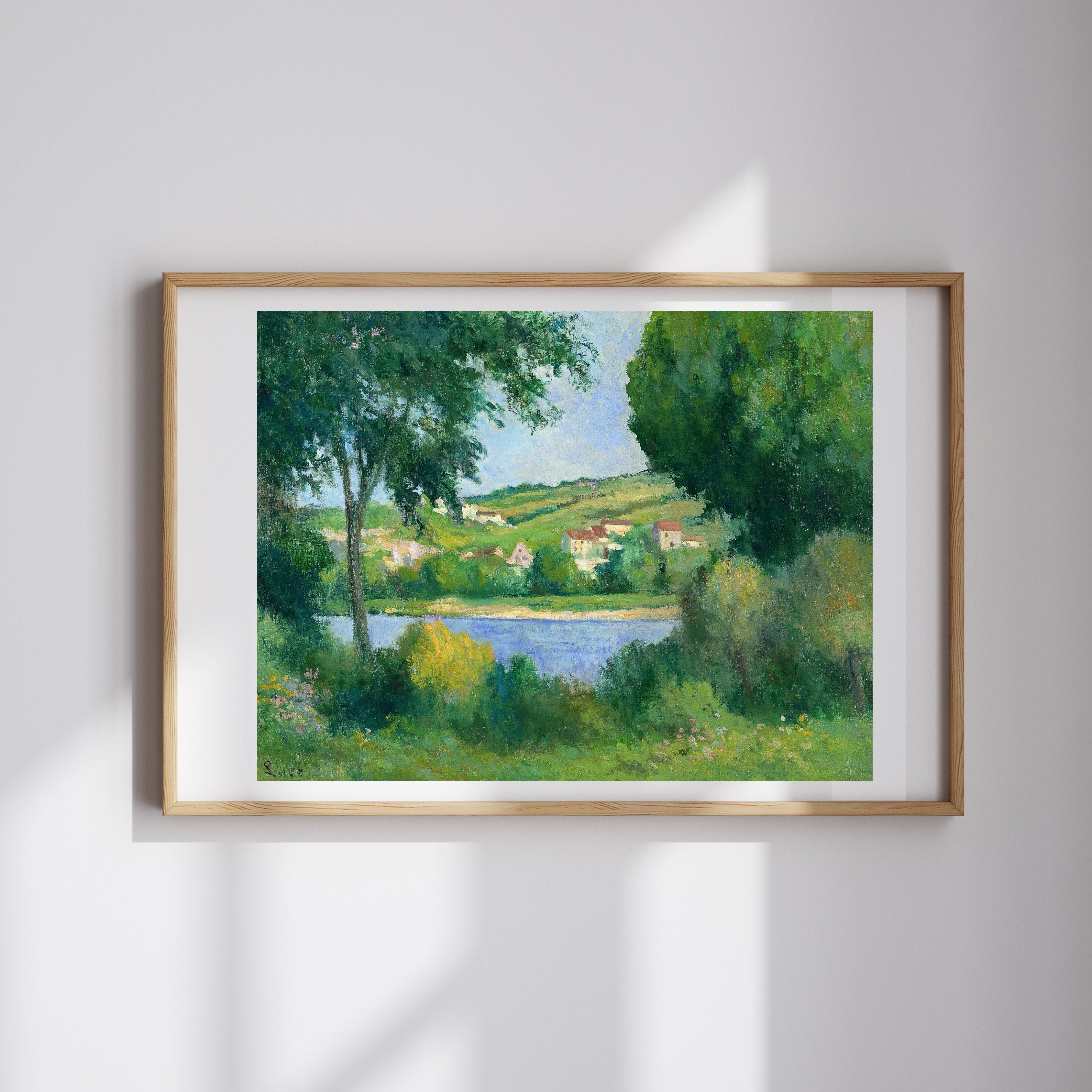 Maximilien Luce - Ağaçların Arasından Rolleboise’In Etekleri