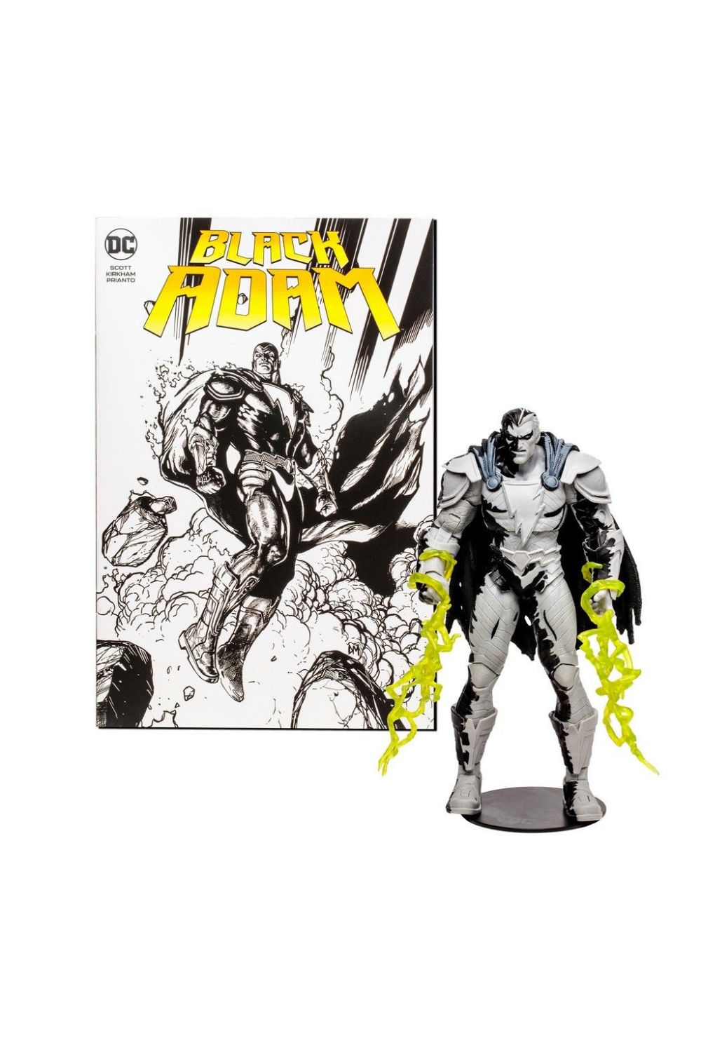 McFarlane Toys-DC Comics: Black Adam Line Art Variant Action Figure with Black Adam Comic-Figürler-1-Milagron.com