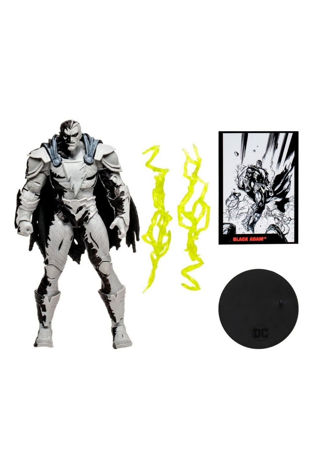 McFarlane Toys-DC Comics: Black Adam Line Art Variant Action Figure with Black Adam Comic-Figürler-3-Milagron.com
