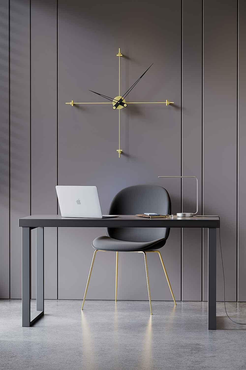 Mclocks-Compass 90 gold Dekoratif duvar saati-Duvar Saati-1-Milagron.com