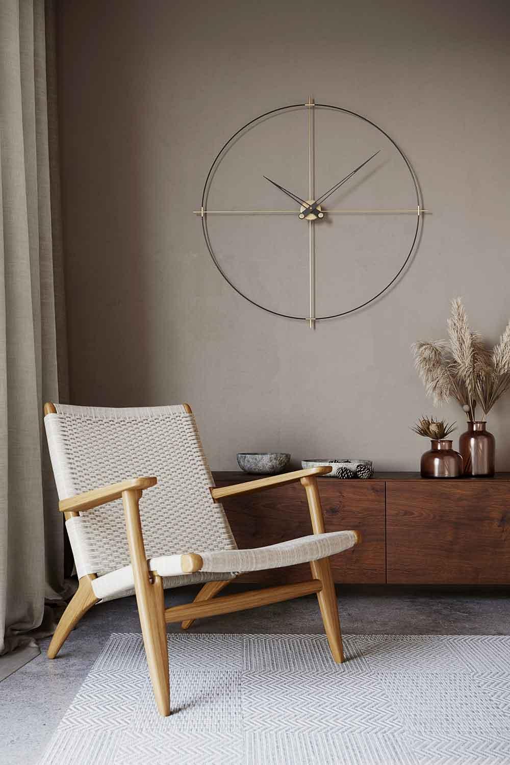 Mclocks-Eternal 90 Gold Dekoratif duvar saati-Duvar Saati-1-Milagron.com